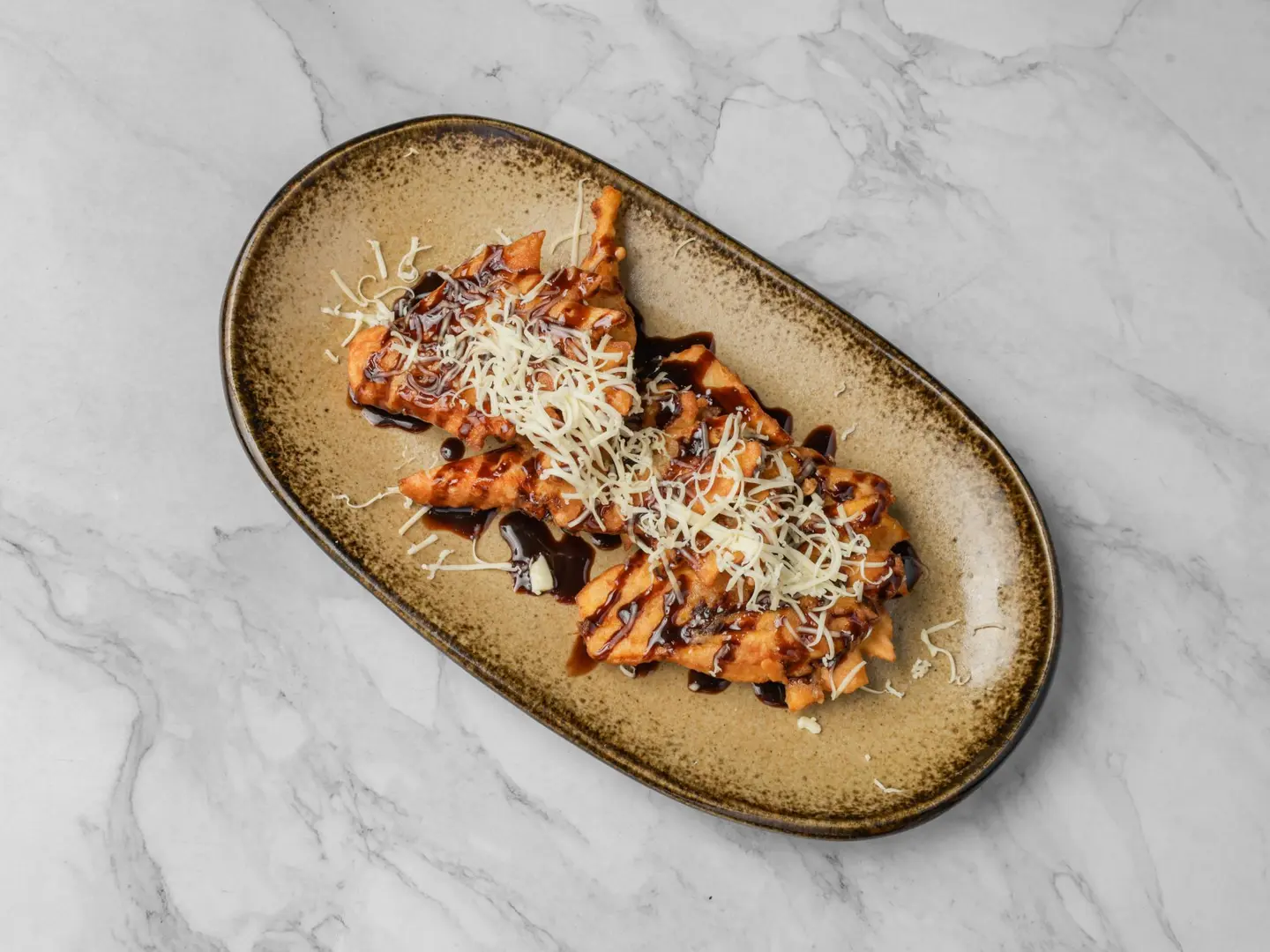 Fried Banana With Chocolate And Cheese