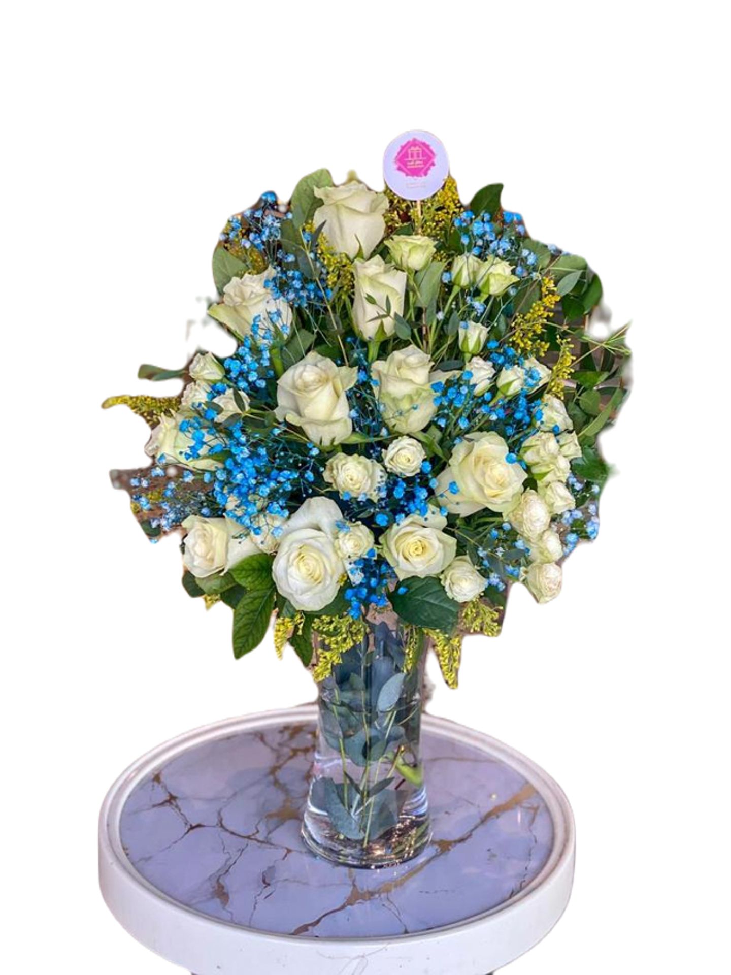White And Blue Vase