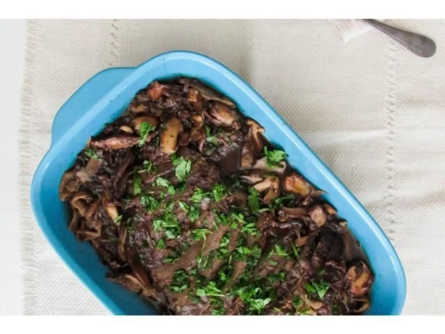 Oven Meat Awsal With Mushrooms
