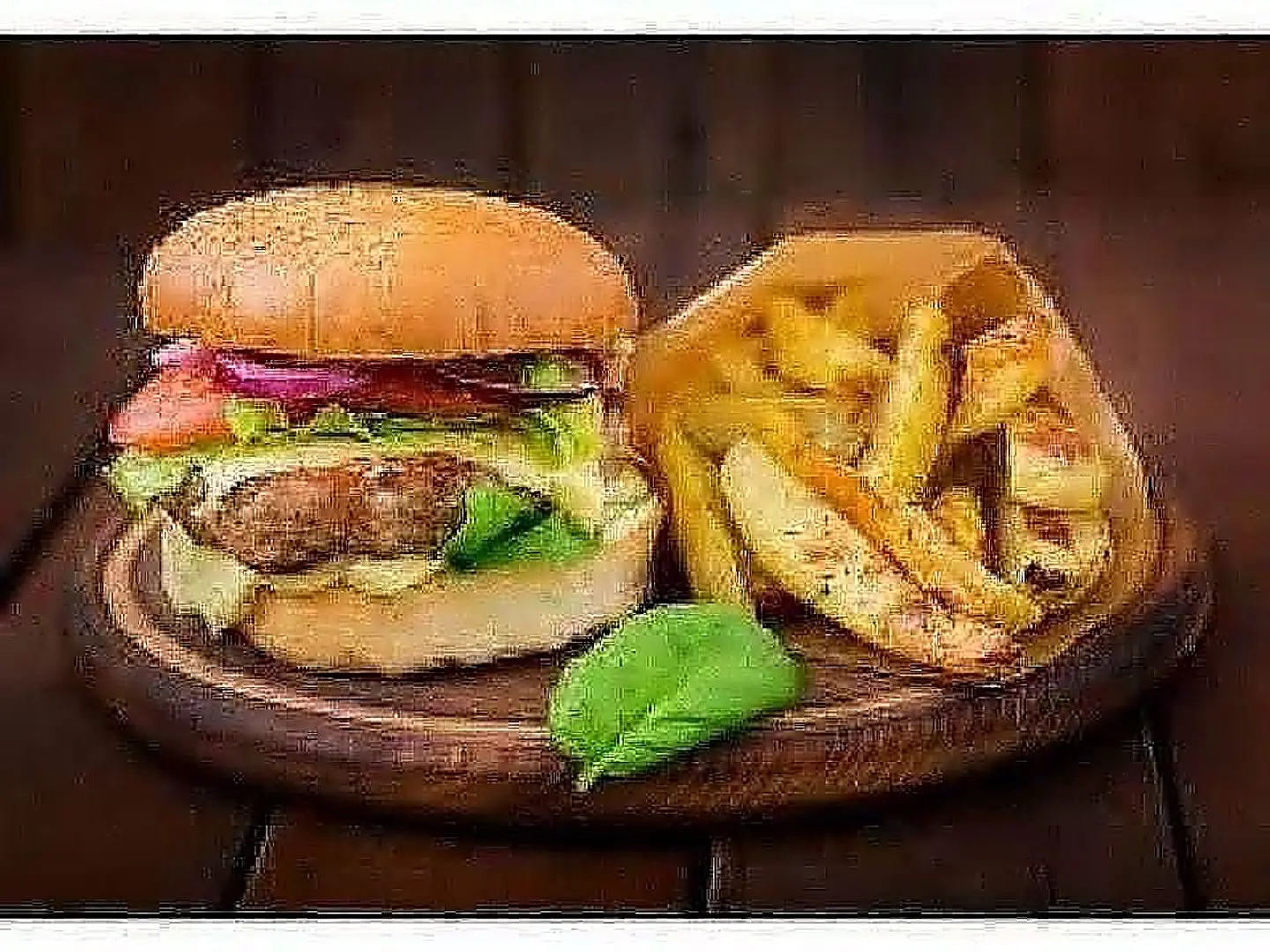 برجر لحم بالجبن