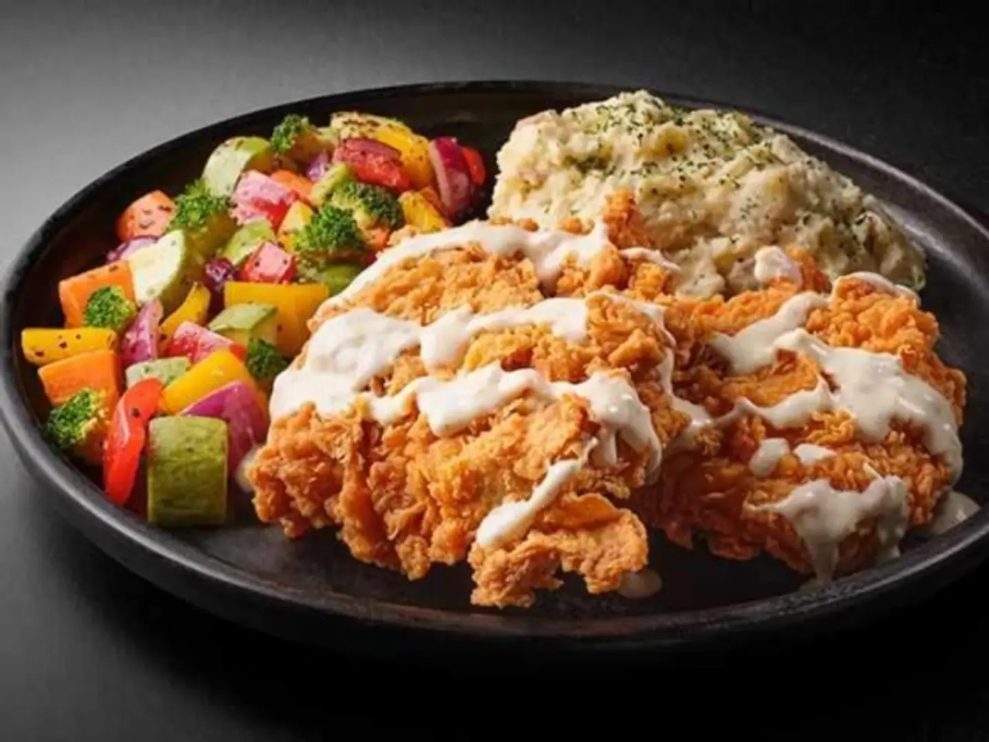 Crispy Chicken Steak With Mushrooms