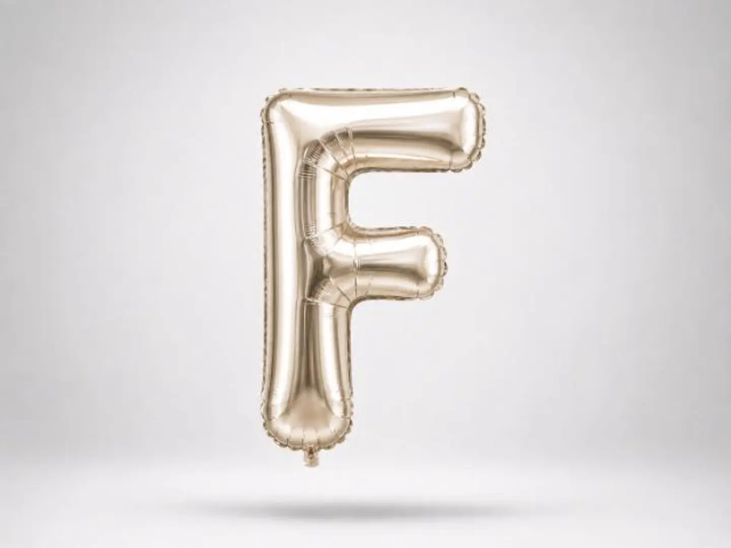 Silver Balloon Letter F