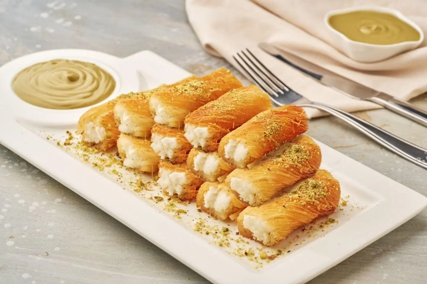 Rolled Kunafa With Cheese