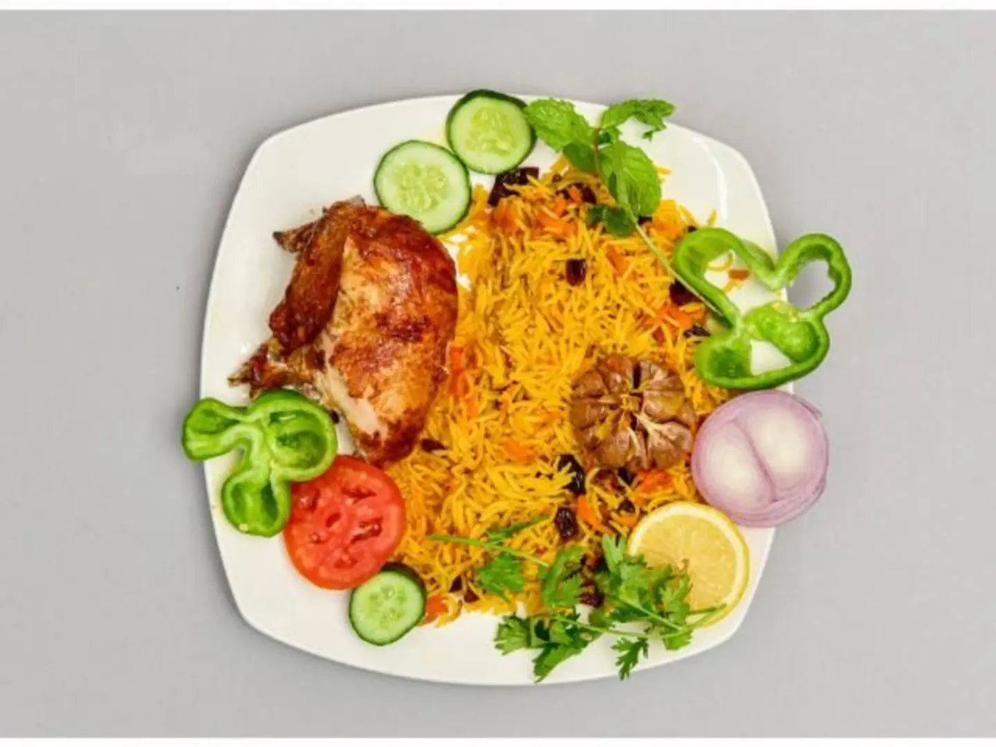 ربع حبة شواية مع الأرز