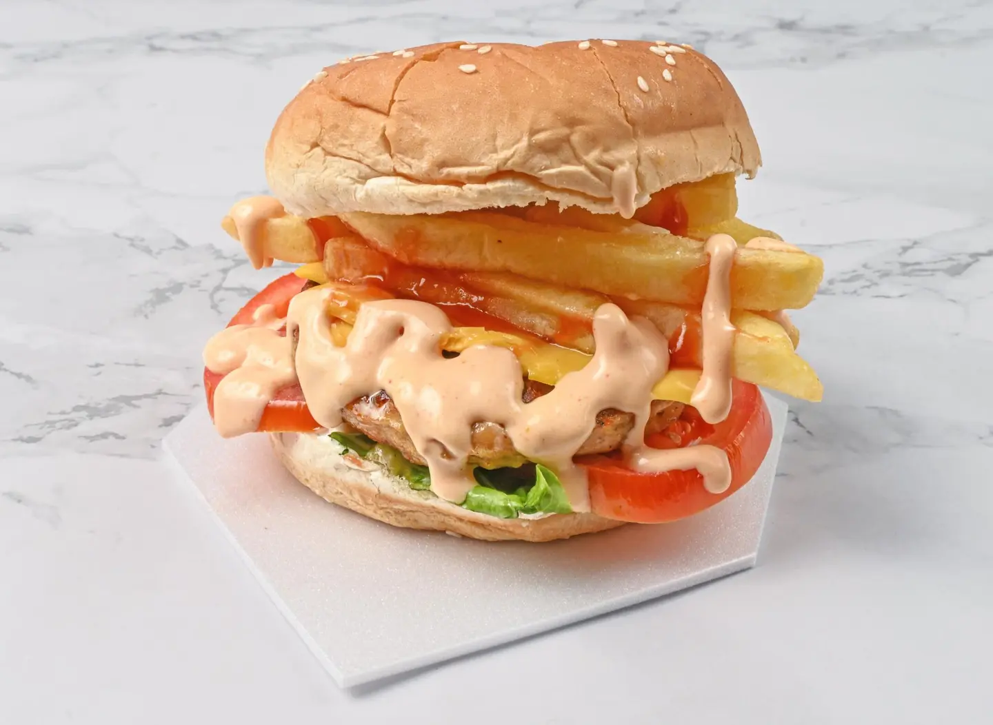 Shami Chicken Burger Sandwich