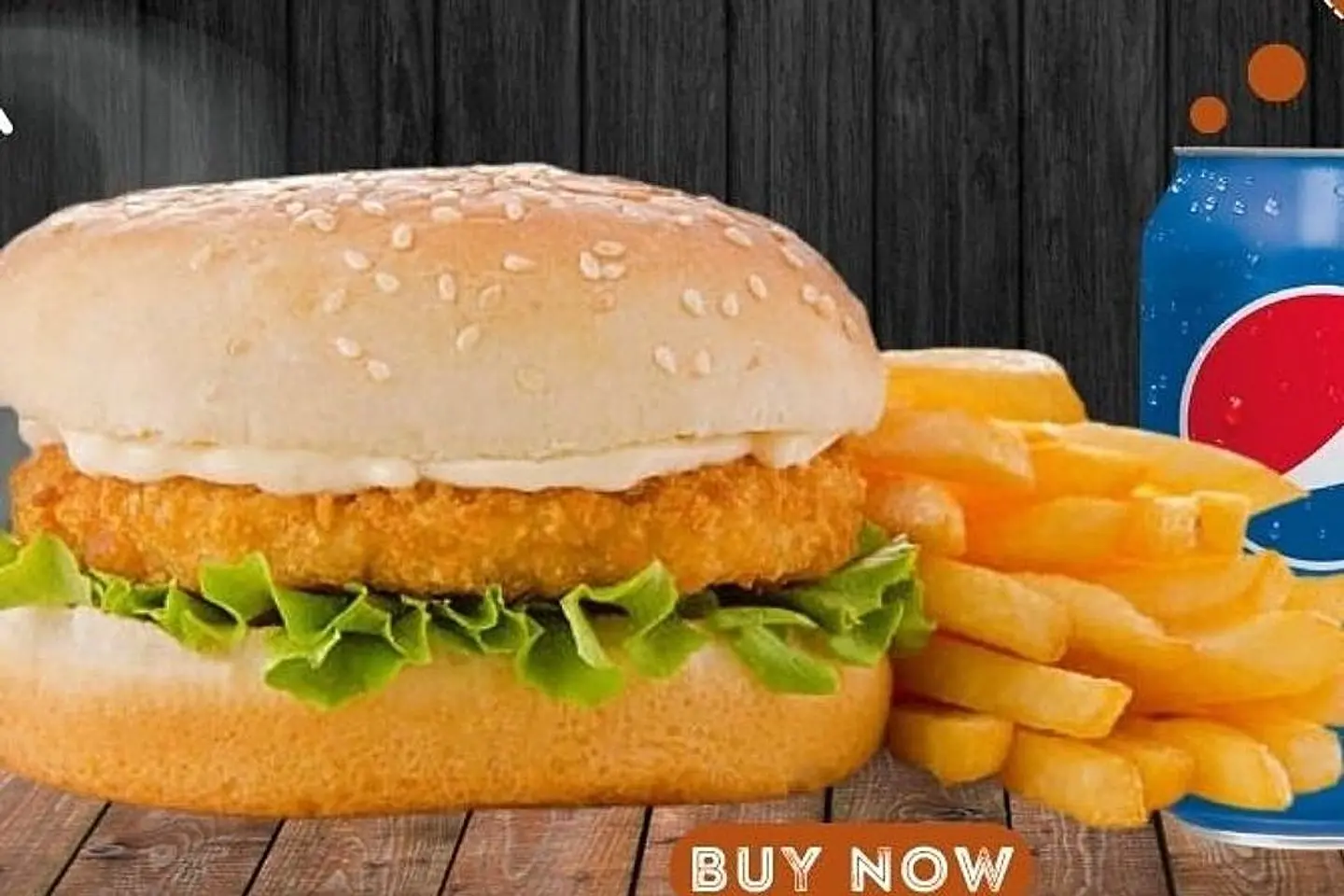 وجبة برجر دجاج مع الجبن