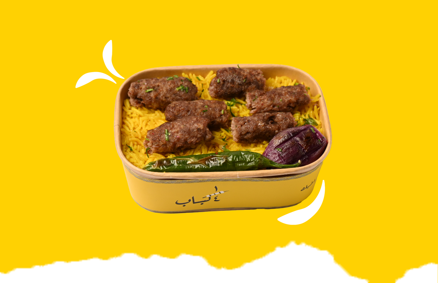 Rice With Meat Kebab