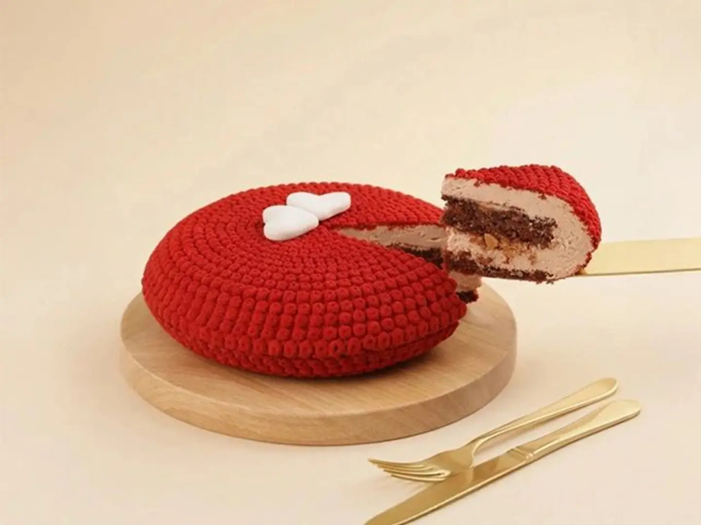 كيك فالنتاين غيوم الحب