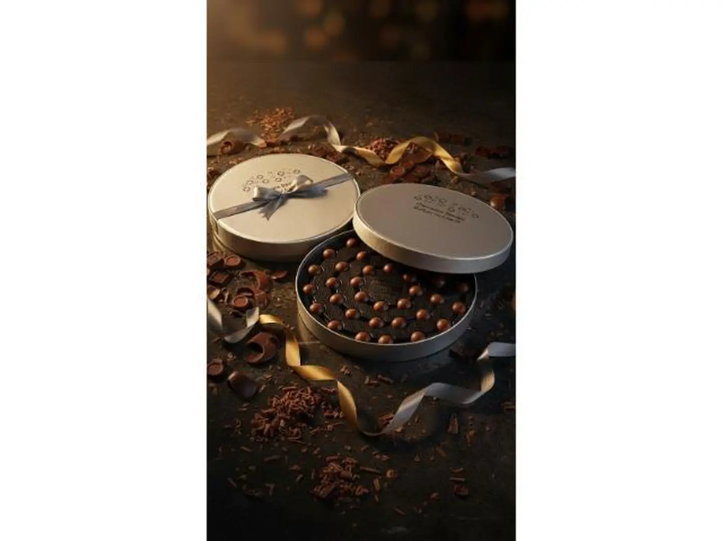 بوكس جلد دائري فضي