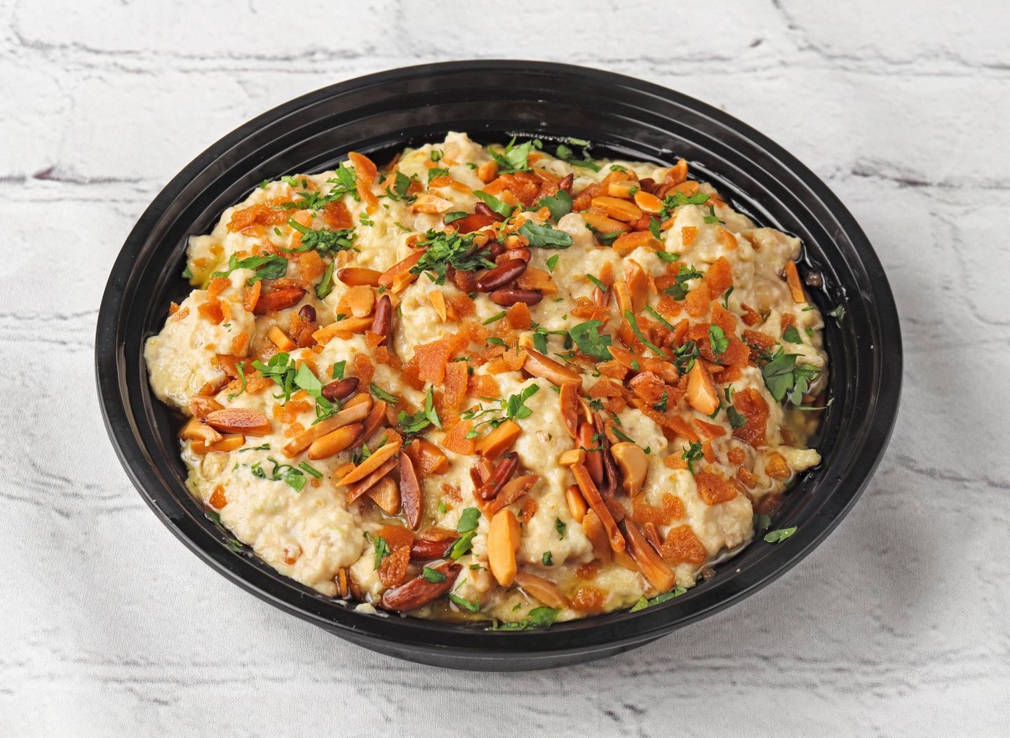Fattah With Oil And Pine Nuts