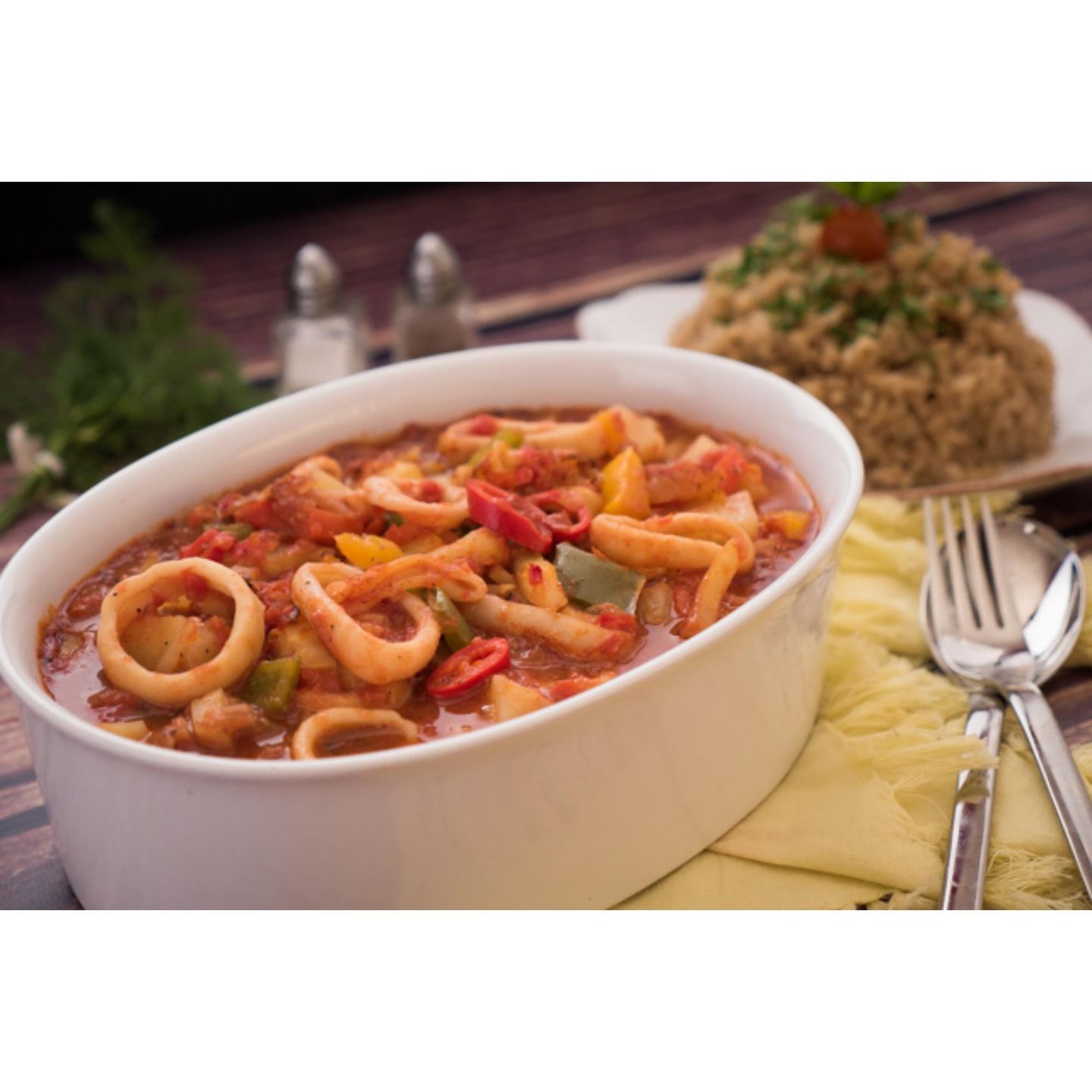 Calamari Casserole With Red Sauce