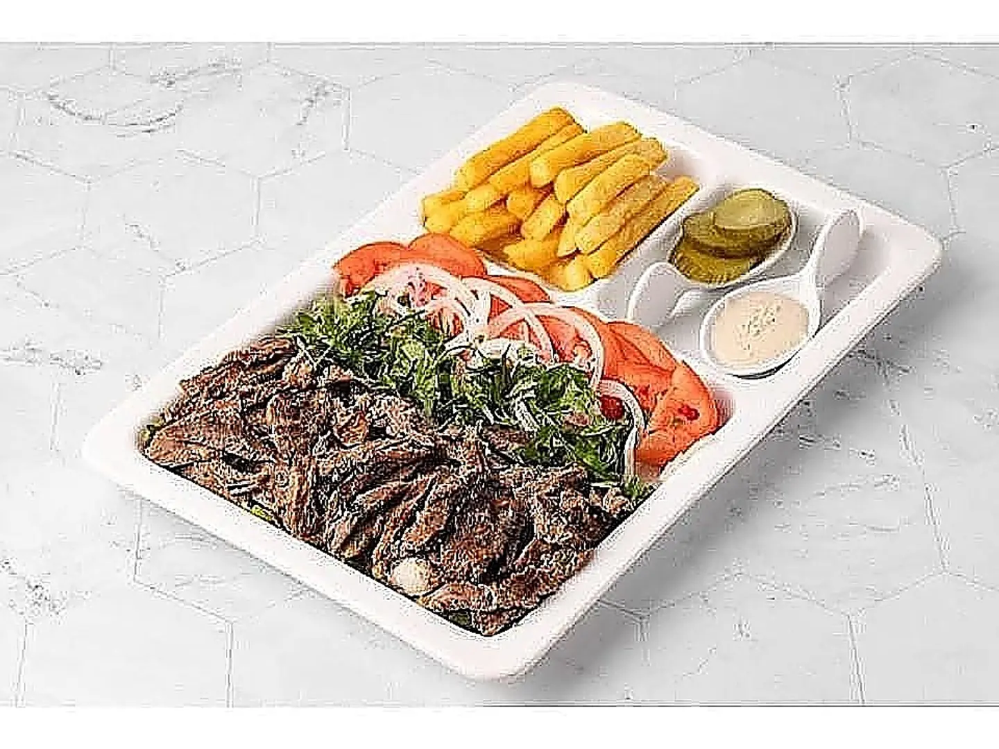Mixed Chicken Beef Shawarma Plate