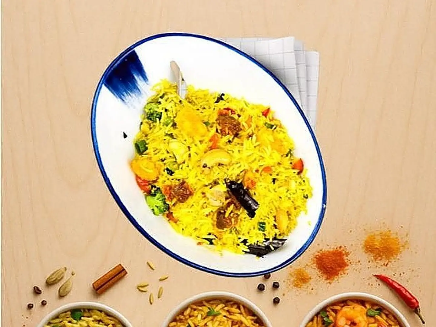 أرز مقلي لحم ضأن سنغافورة