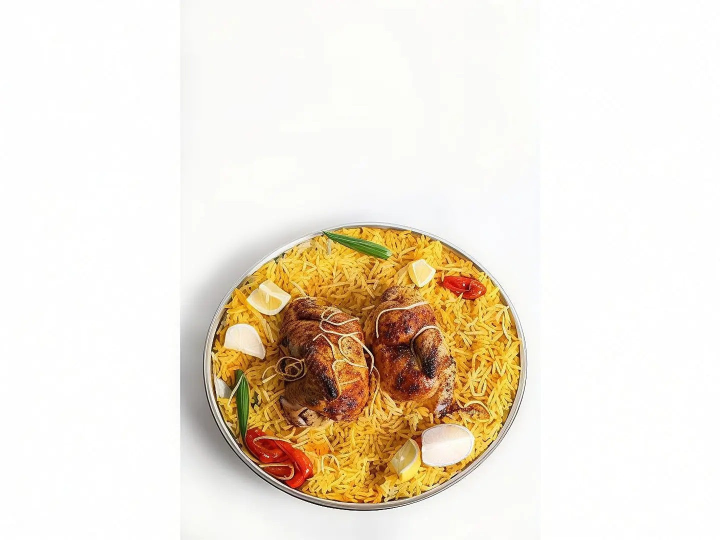 Grilled Whole Chicken With Pishawari Rice Mandi