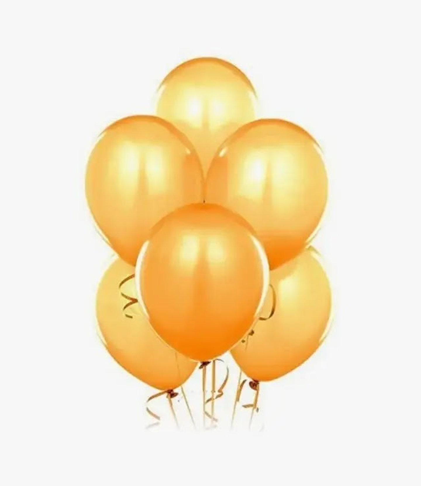 Gold Helium Balloons Bouquet