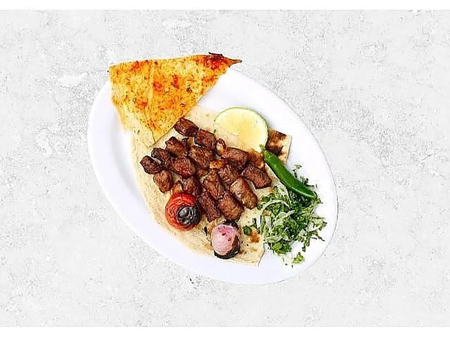 Grilled Meat Cubes Plate