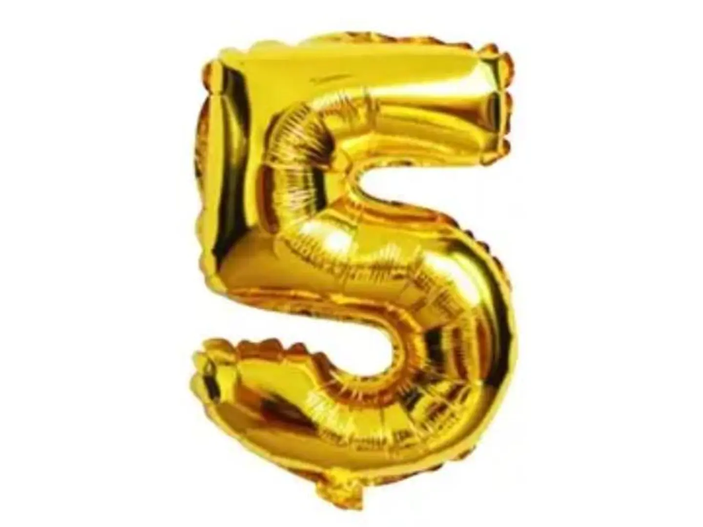 Gold Numbers Balloons 5