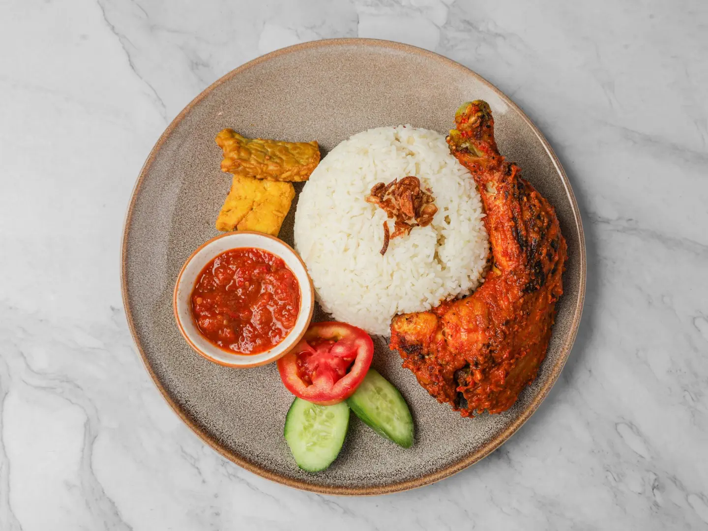 Rice With Taliwang Chicken