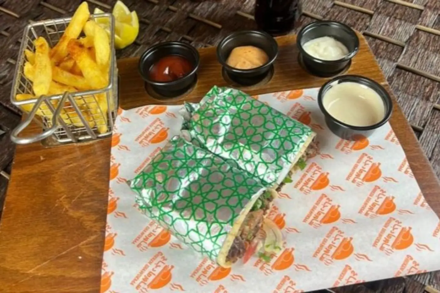 Chicken Shawarma With Cheese Meal