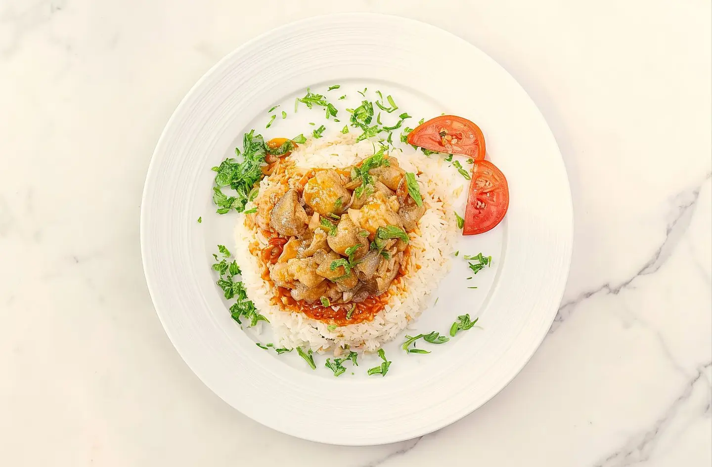 Fattah And Knuckles With Rice And Vegetables