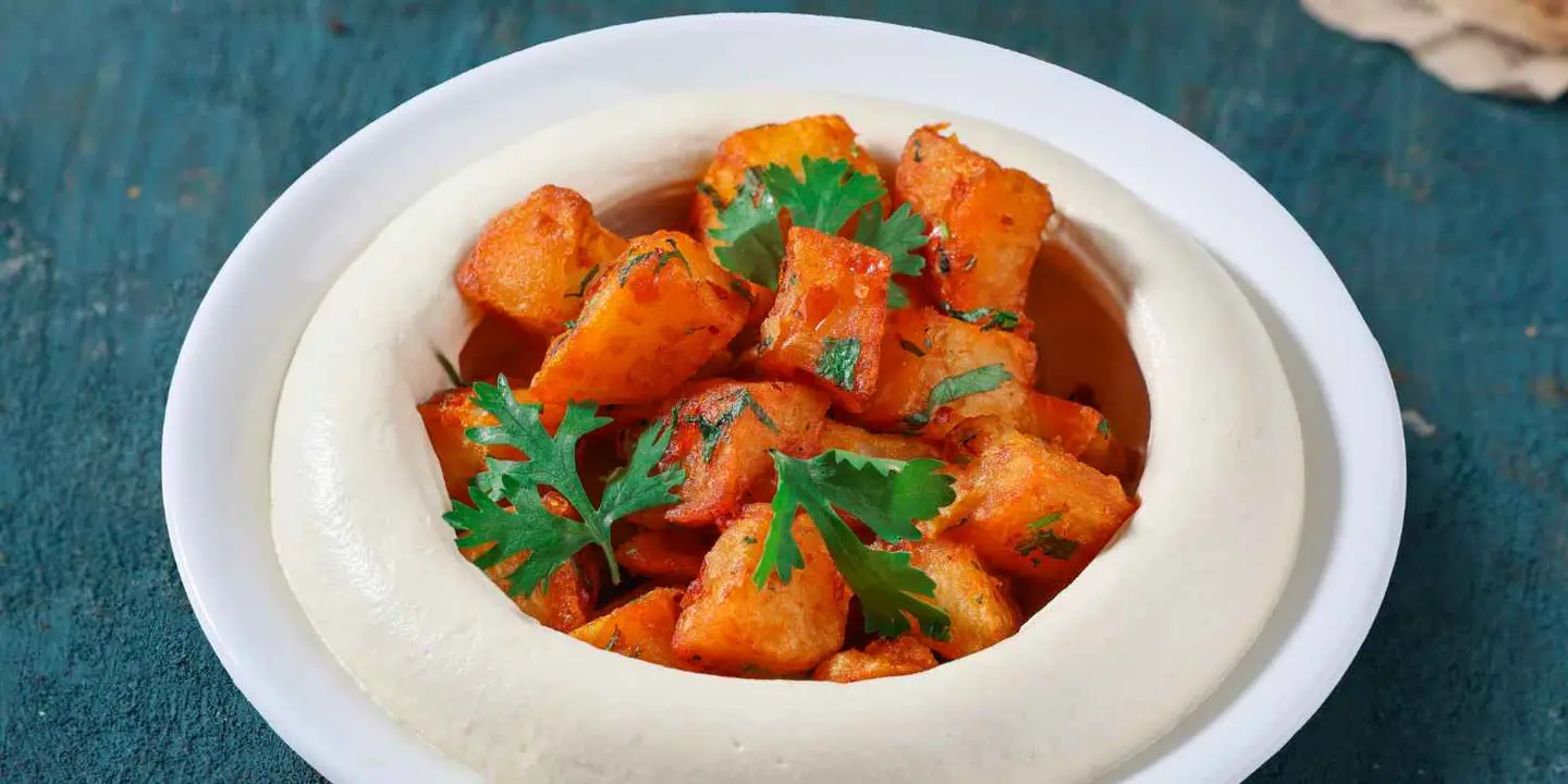 Hummus With Spicy Potatoes