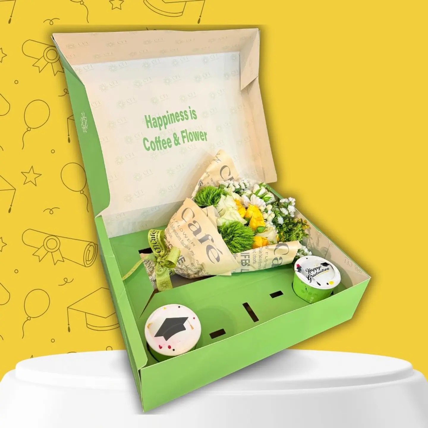Graduation Box Large "2 Cupcakes"