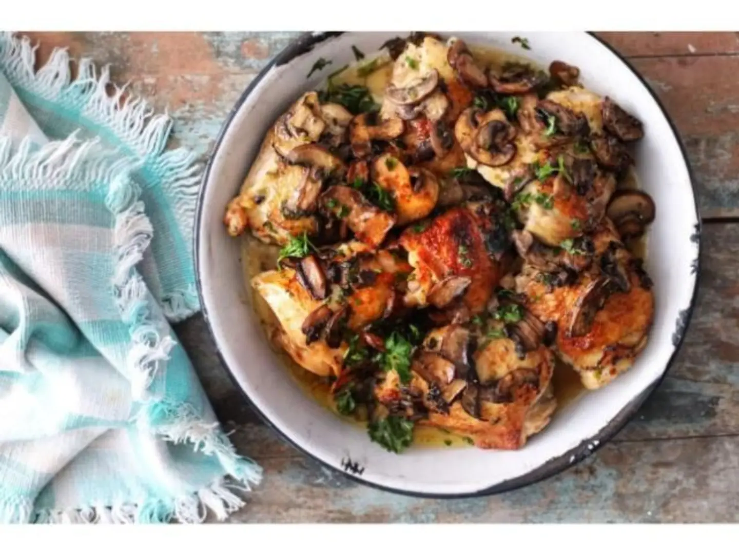 Oven Chicken Awsal With Mushrooms