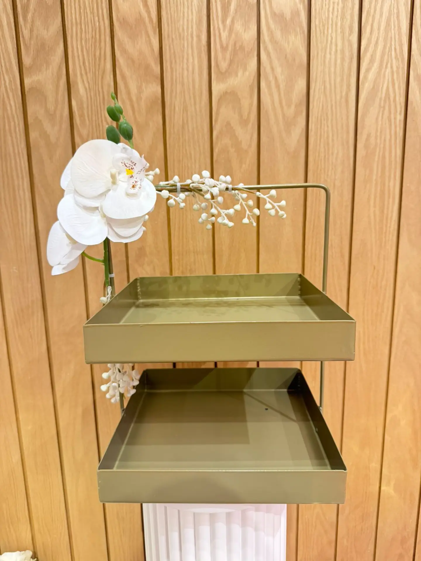 Square Ramadan Hospitality Stand   White