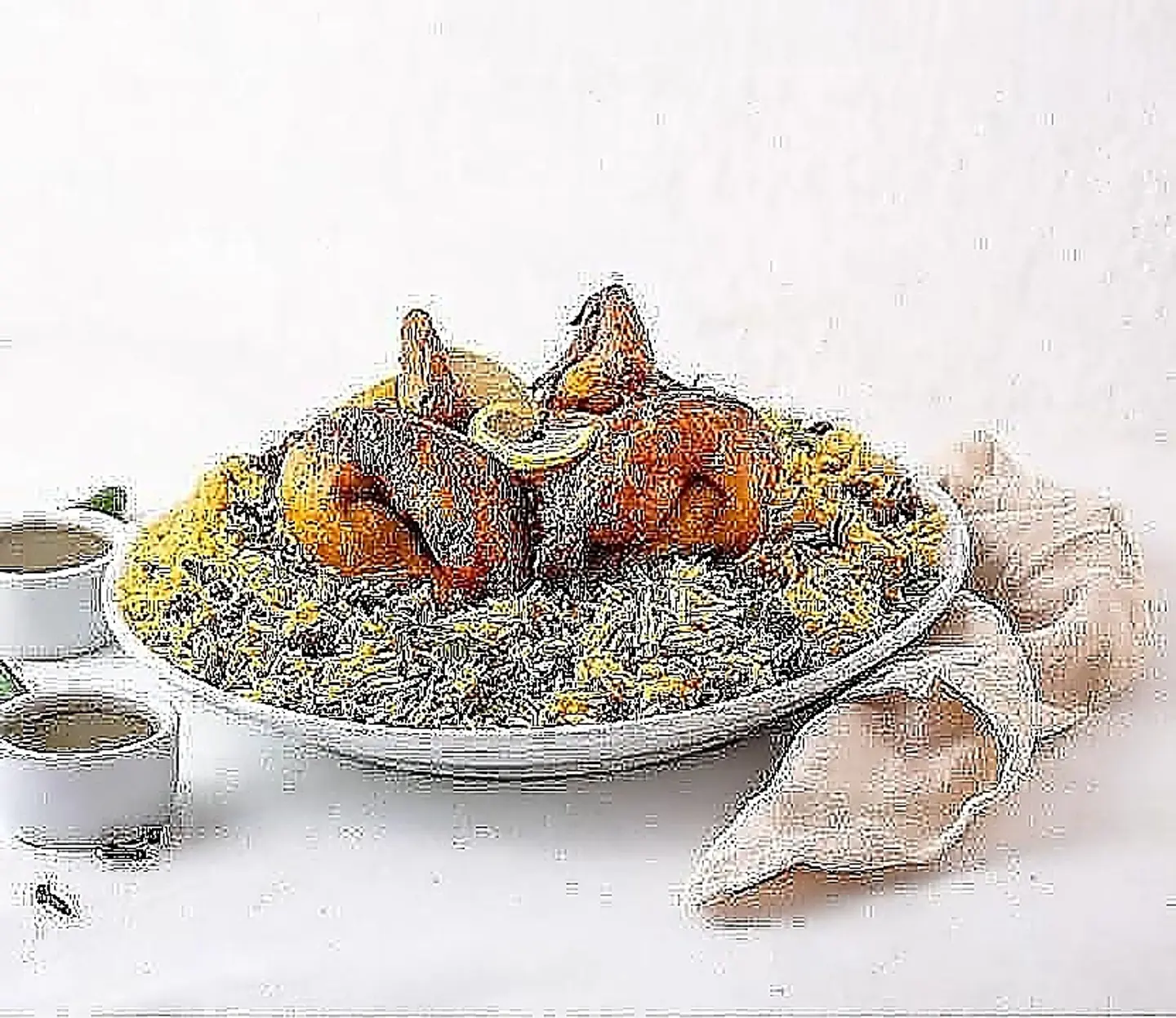 حبة دجاج مظبي مع ارز شعبي