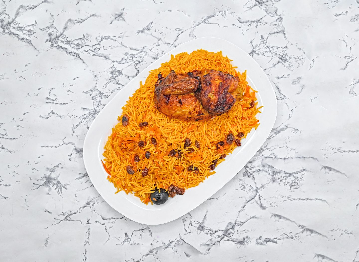 Half Grilled Chicken With Bukhari Rice