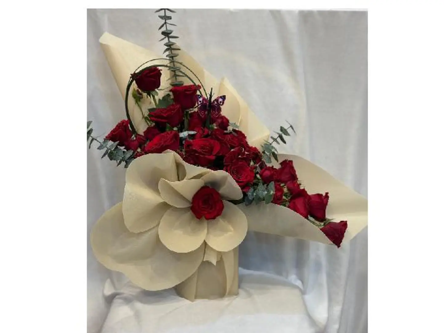 Triple Face Red Rose Bouquet 302