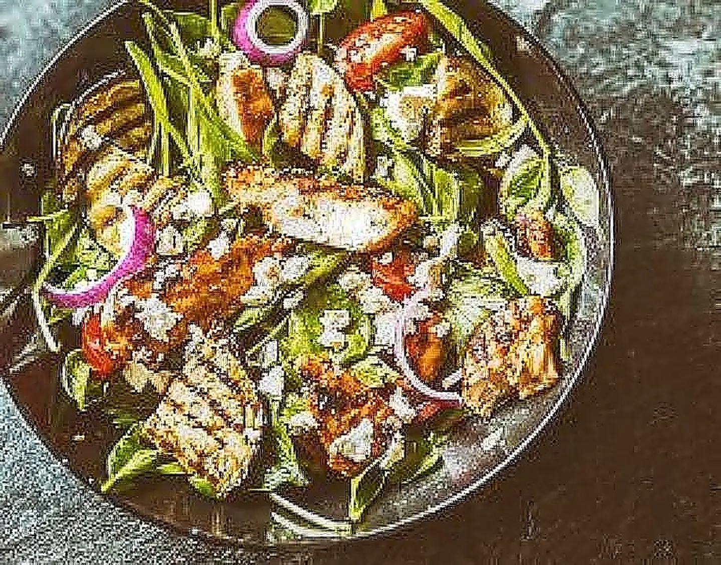 سلطة الباذنجان و الدجاج