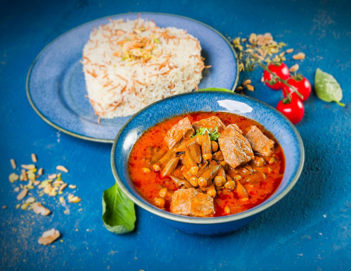 Okra With Meat And Rice