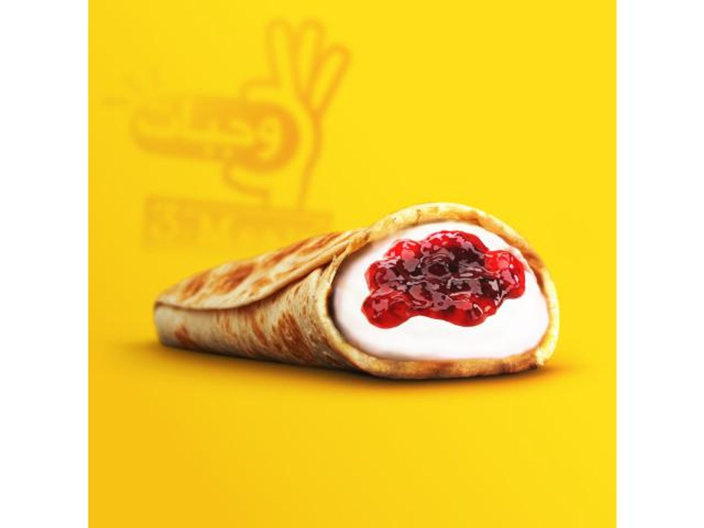 Pie With Spreadable Cheese And Jam