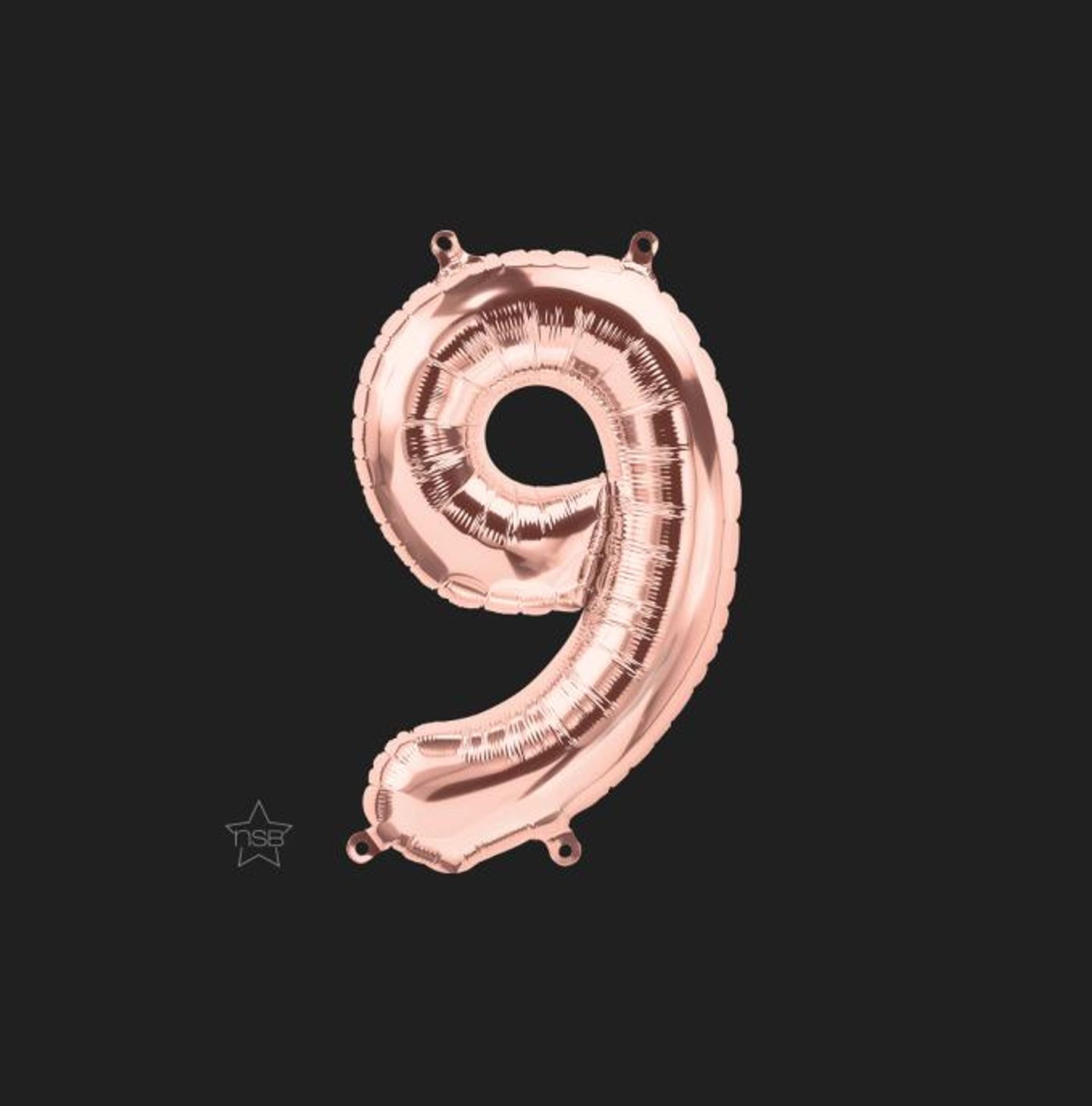 Number 9 Rose Gold