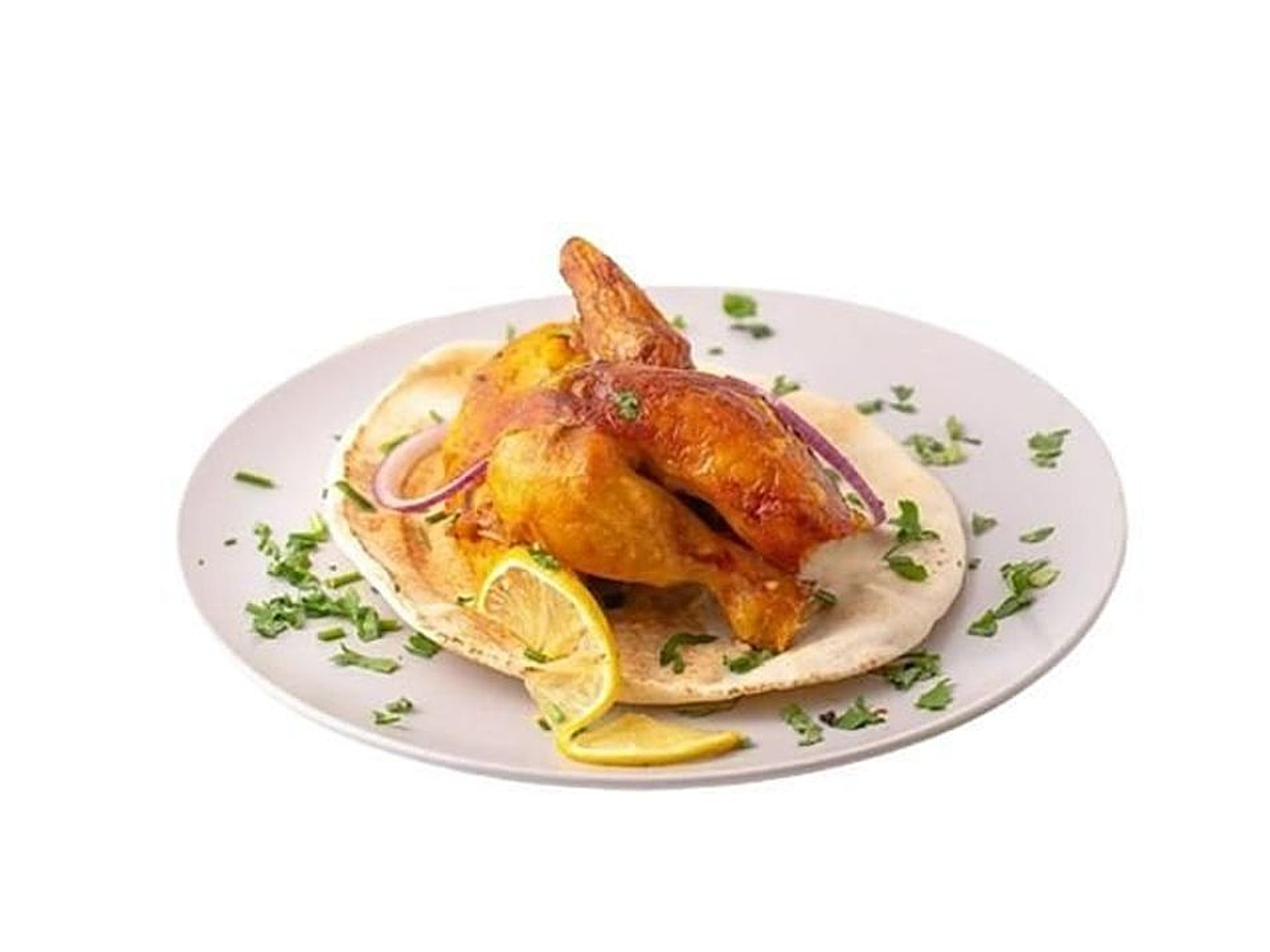Plain 3 Quarter Of A Grilled Chicken