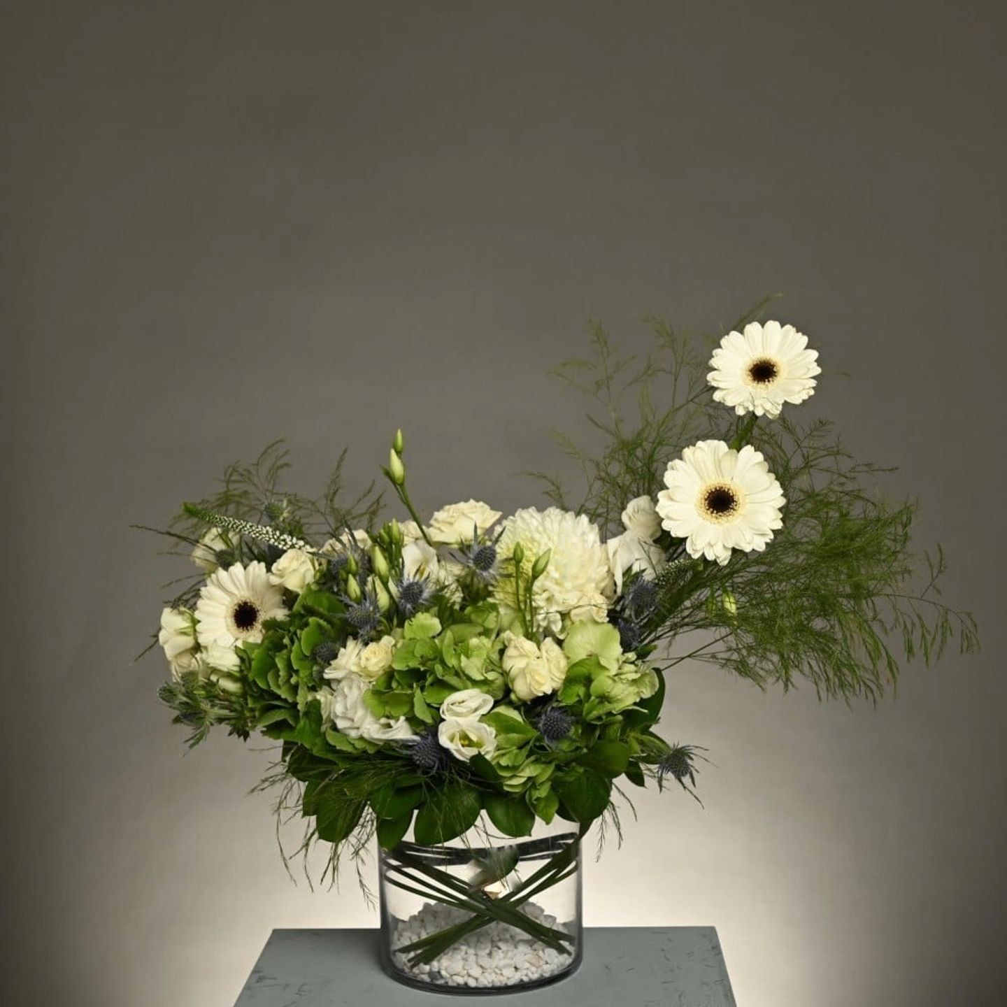 White Gerbera Vase