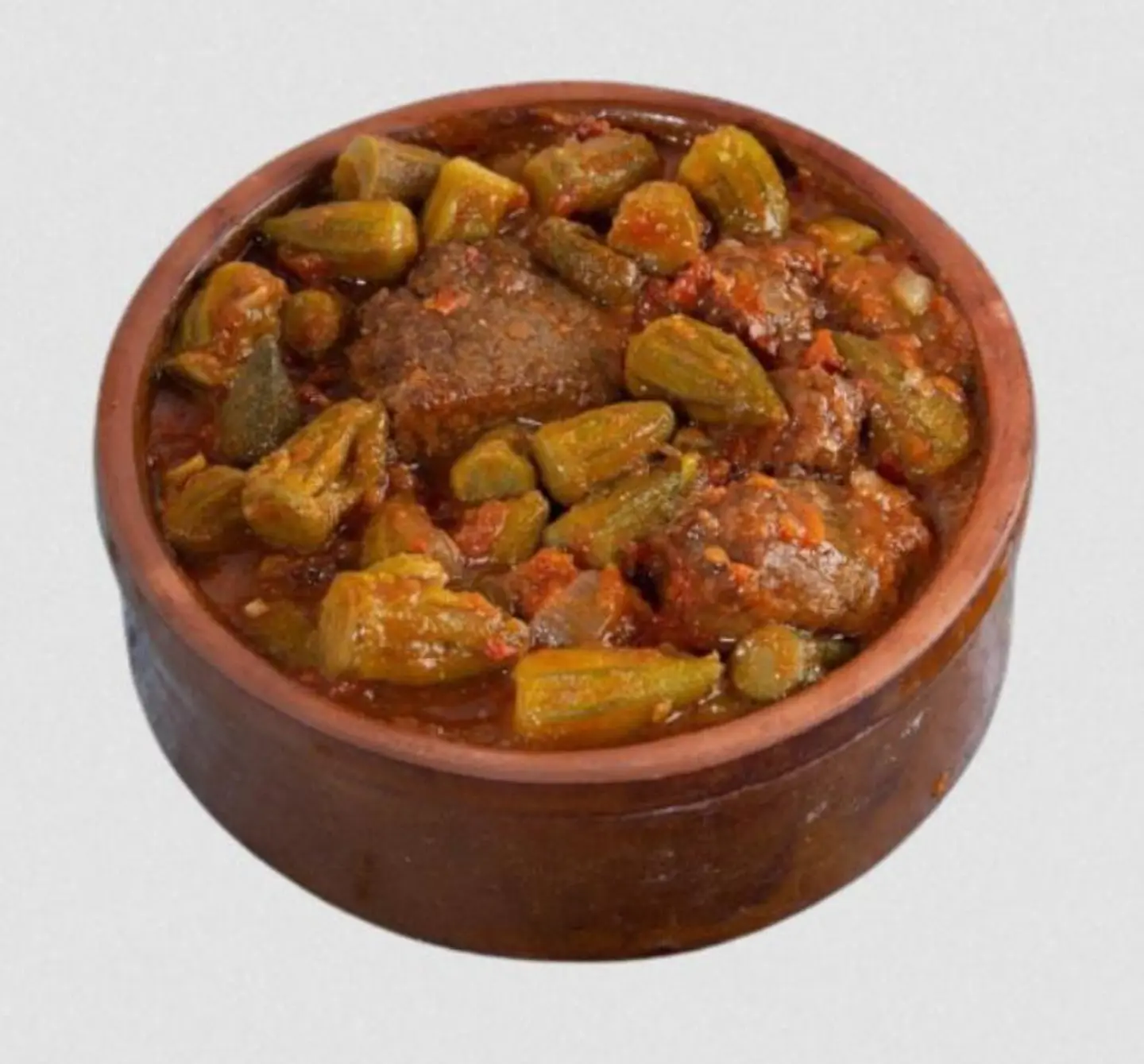 طاجن باميه باللحمة