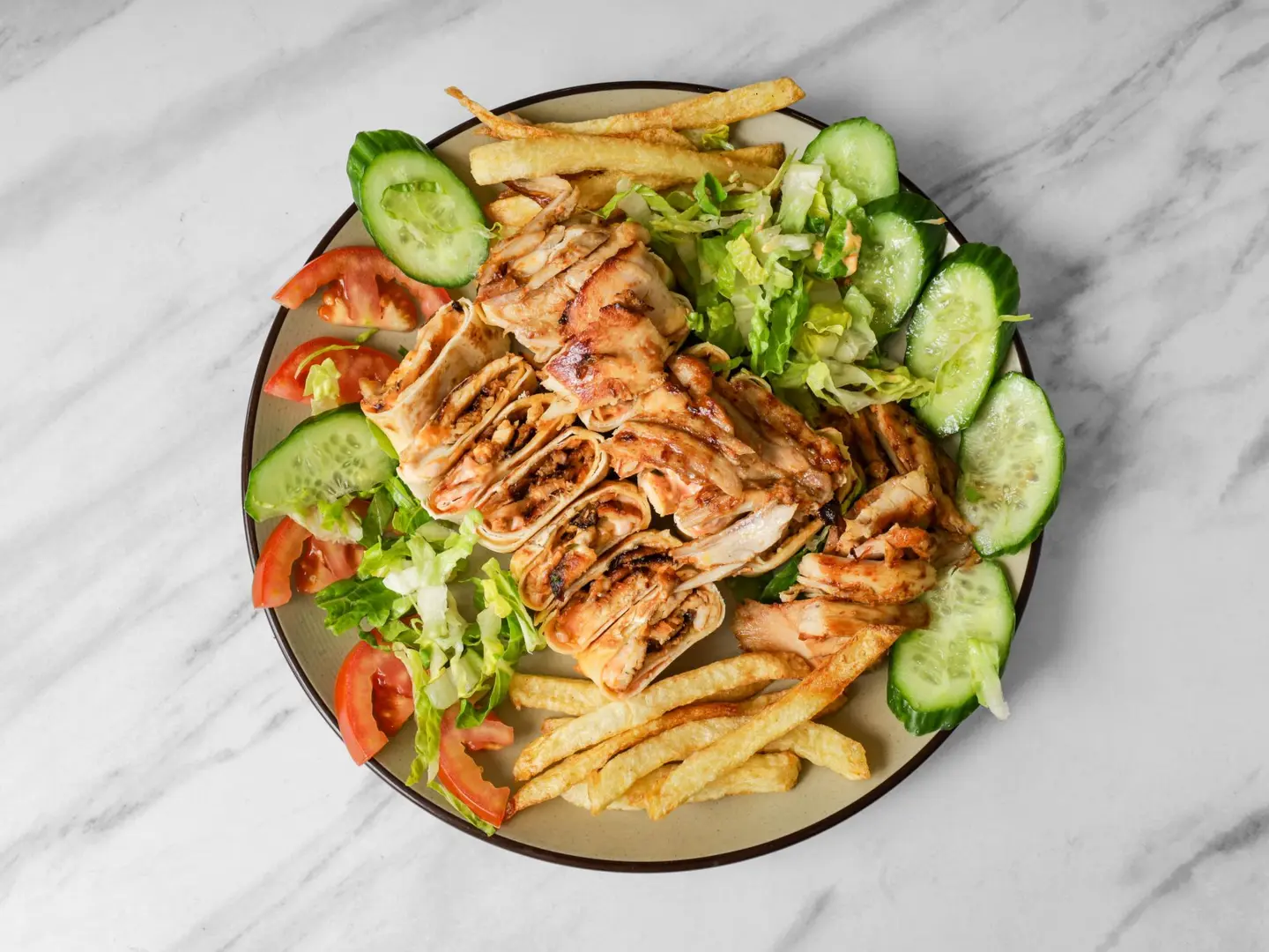 Single Chicken Arabic Plate