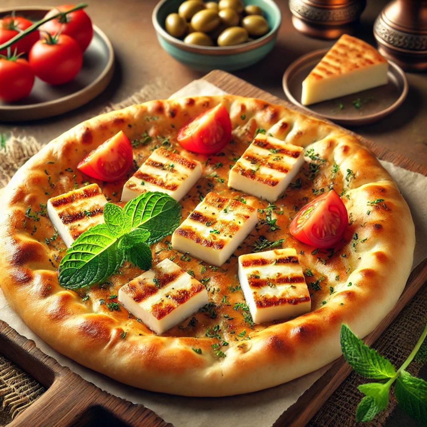 Halloumi Cheese Manakeesh