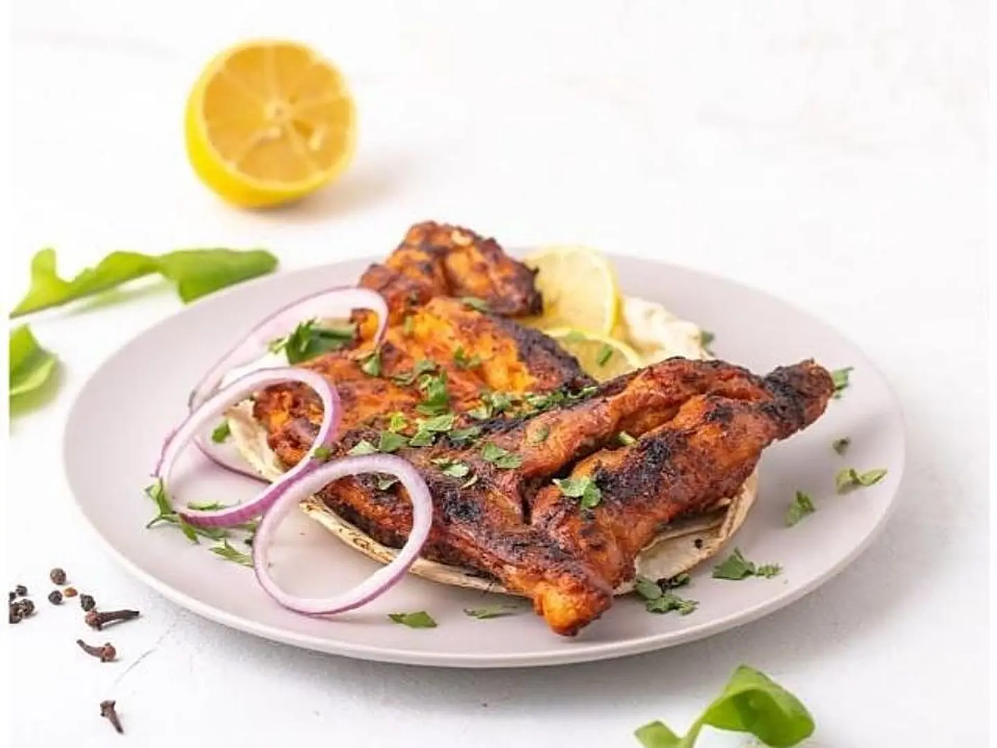 نص دجاج على الفحم