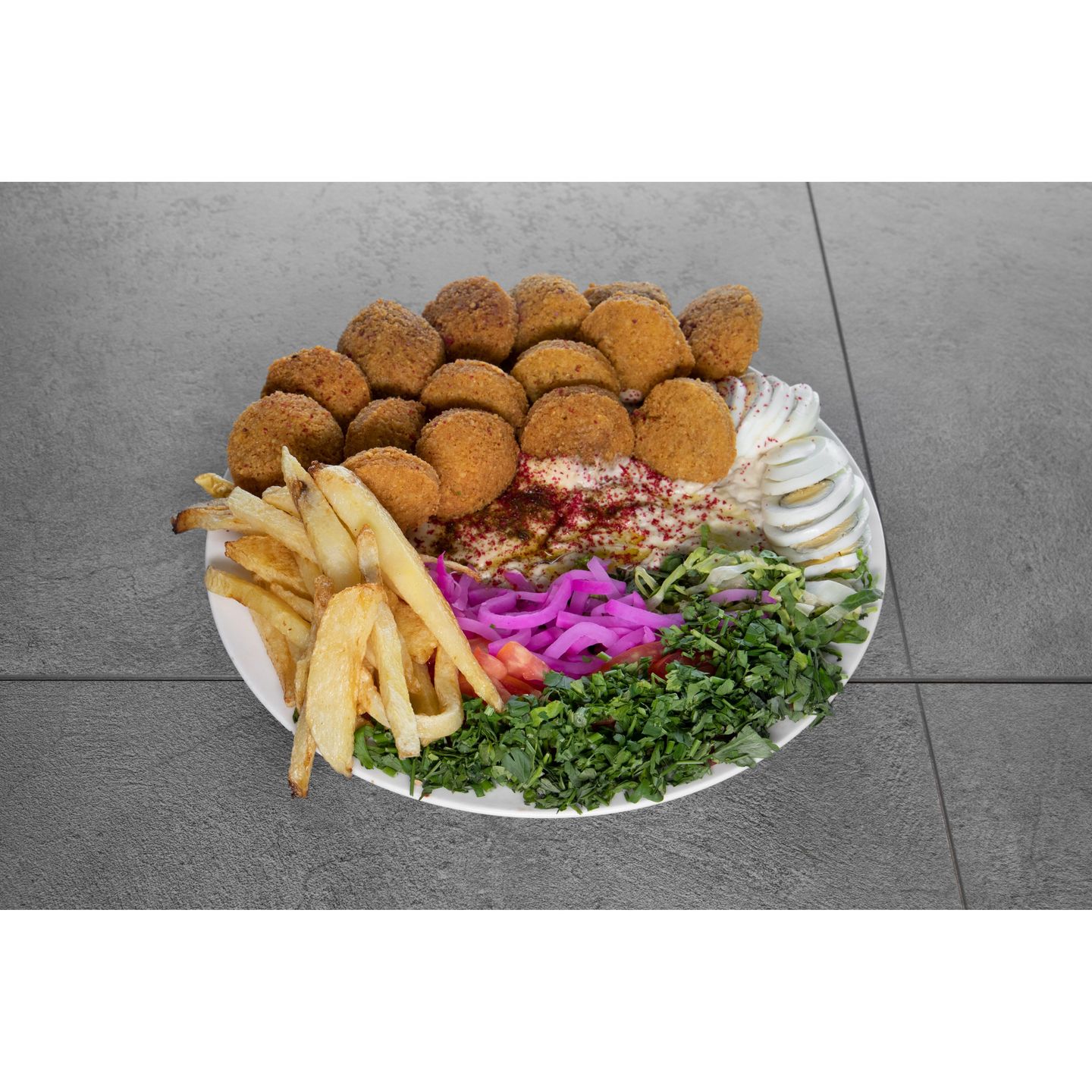 صحن طعمية بيض جبنة