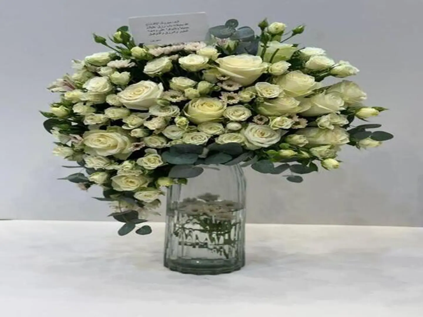 Vase Of White Roses