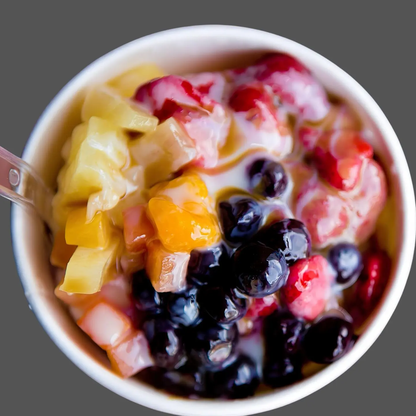 Fresh Fruit With Yogurt And Honey