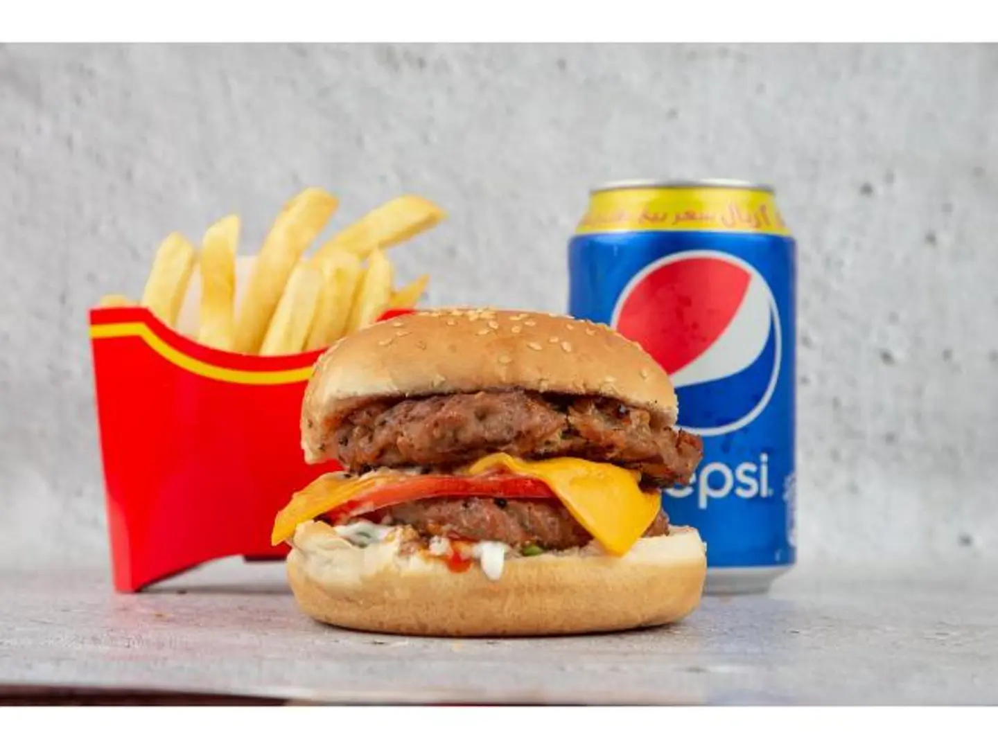 Double Beef Burger Meal