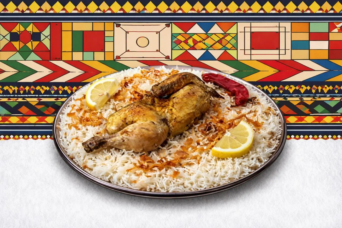 دجاج فرن مع ارز شعبي