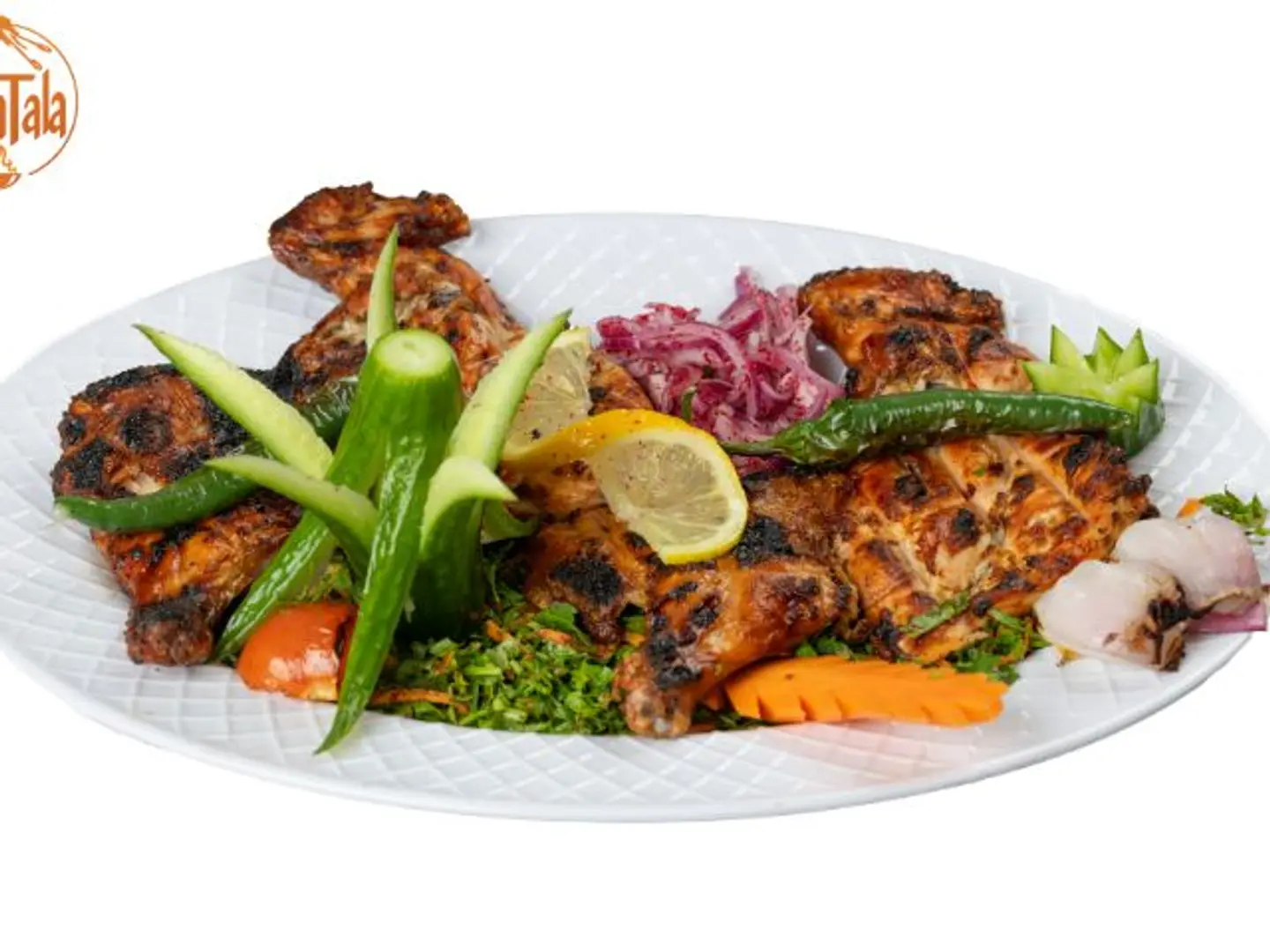 One Piece Of Chicken On Charcoal