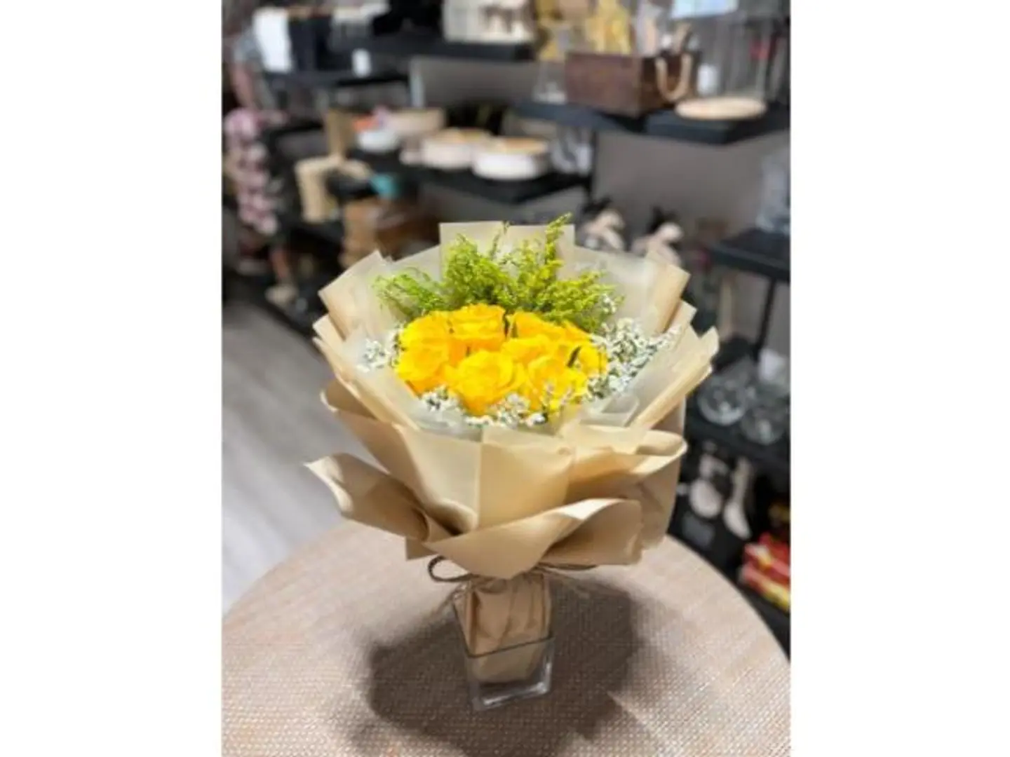 Bright Yellow Rose Bouquet