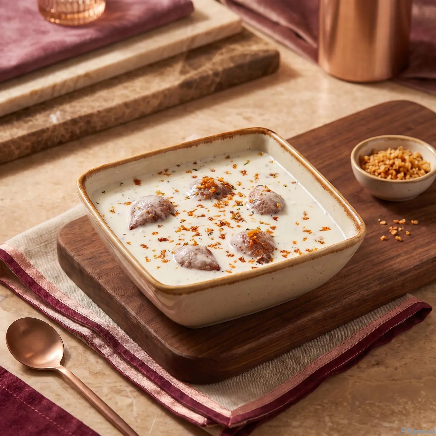 Meat Kibbeh With Yogurt