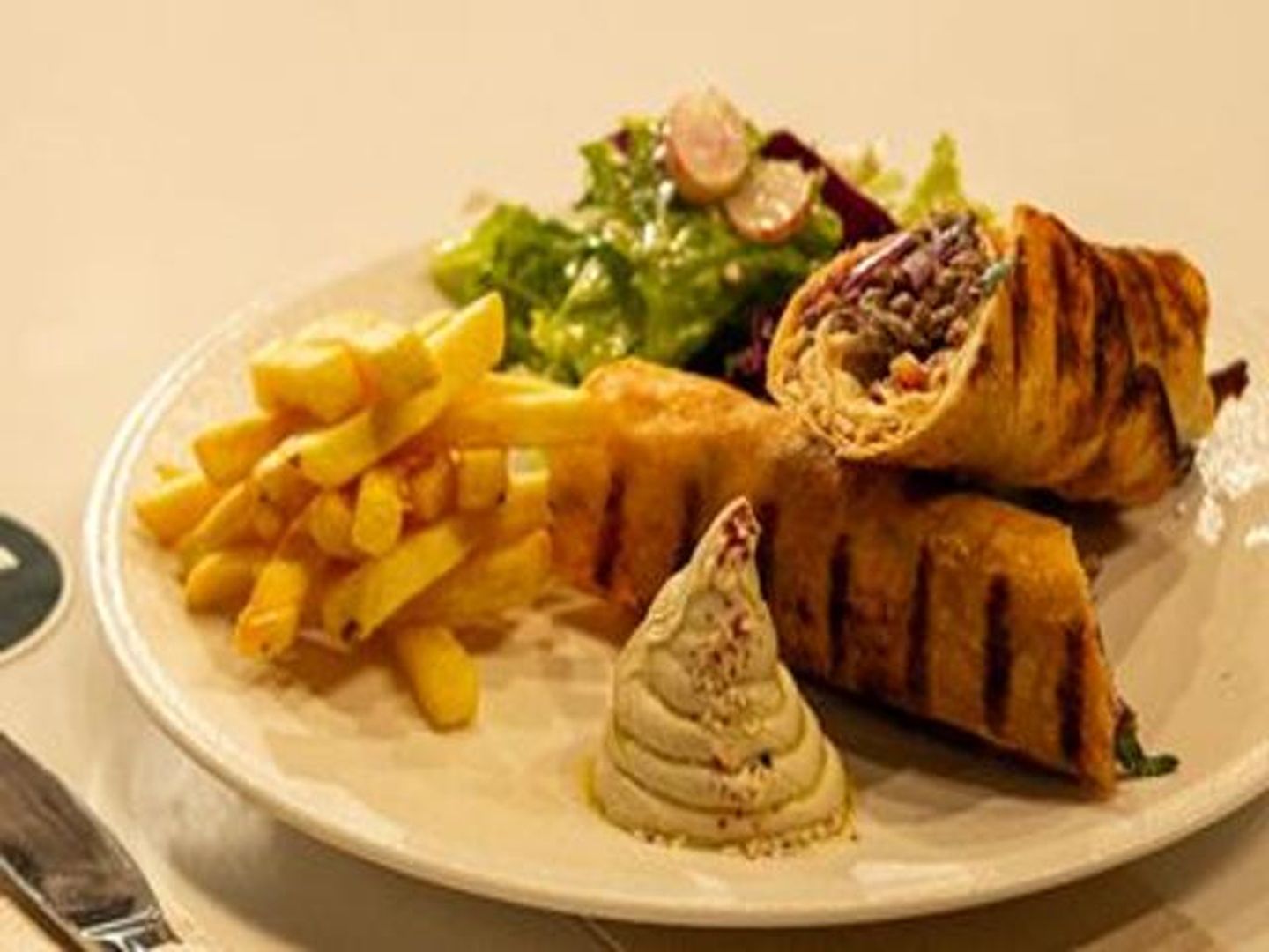 طبق شاورما لحم